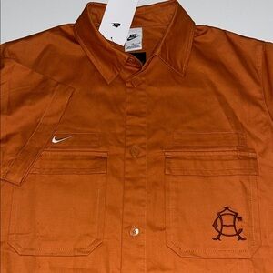 Nike Club America Soccer Shirt  Mens M FQ7829 Orange Button Up Short sleeve $105